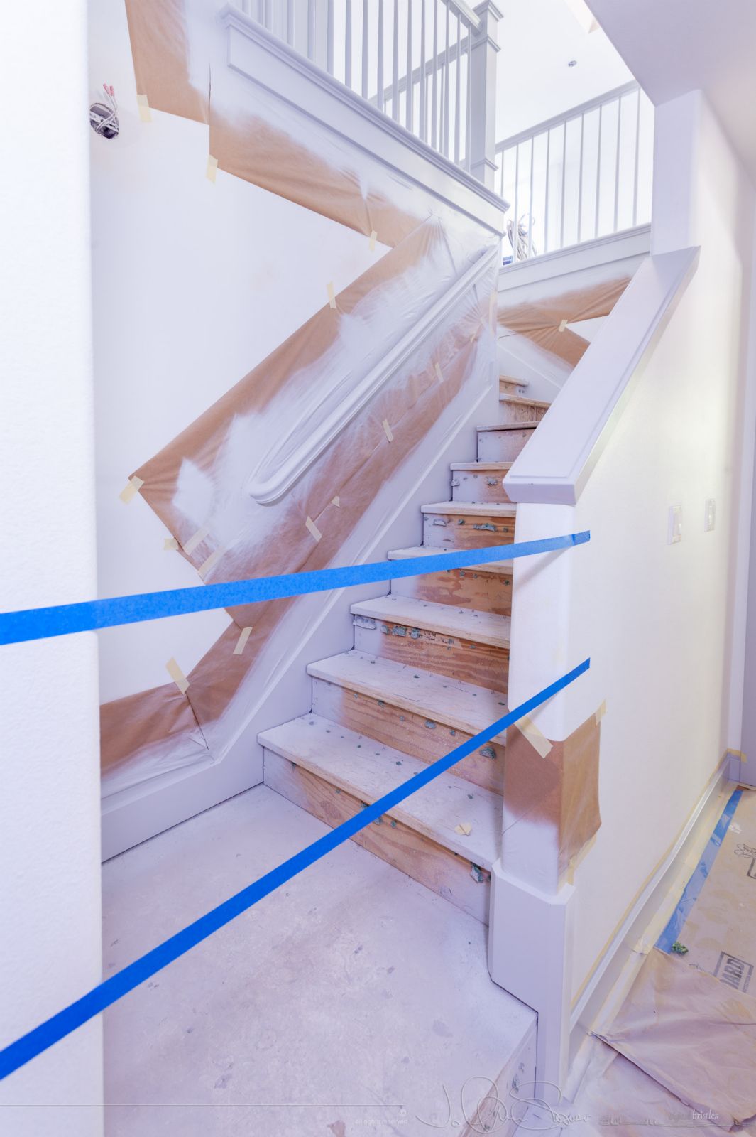 Paiting the staircase trim