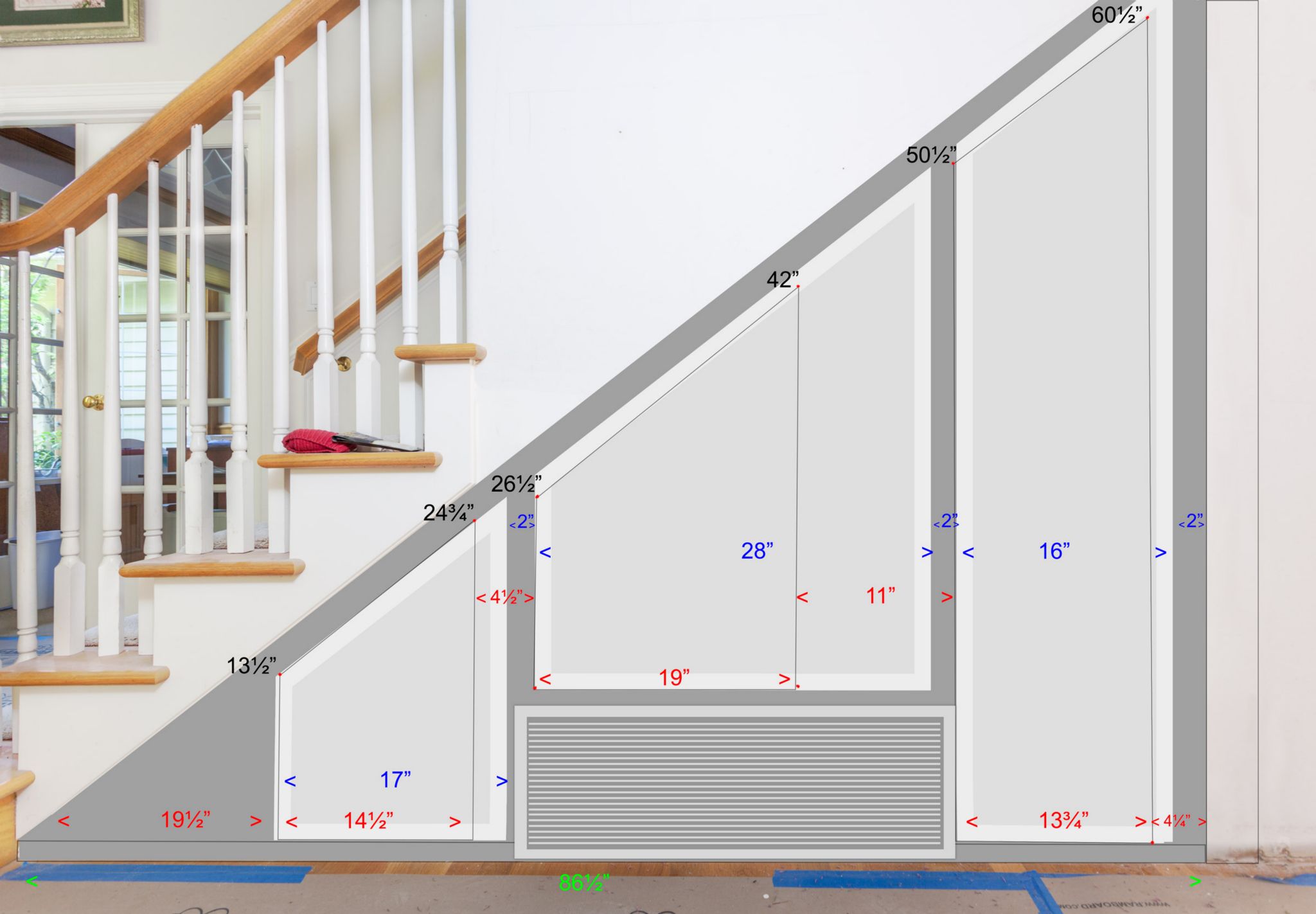 We don't want to pay to restructure the supports under the stairs...