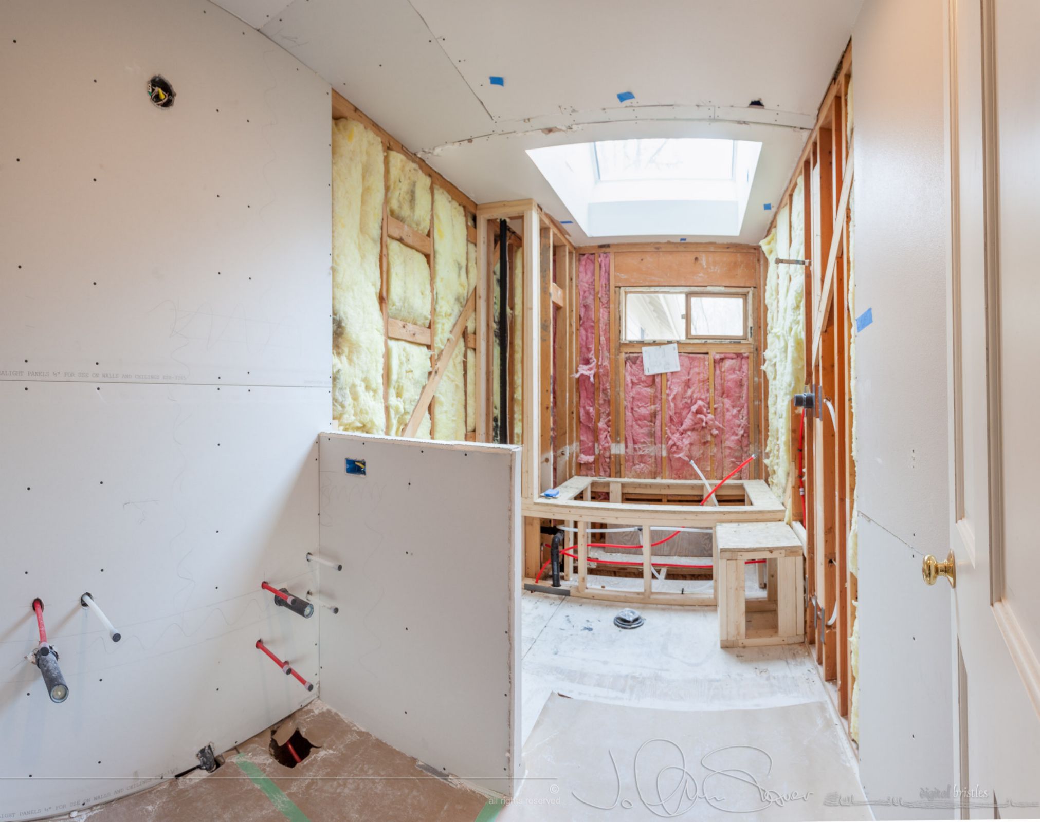 Drywall for the dry part of the room. March 23rd