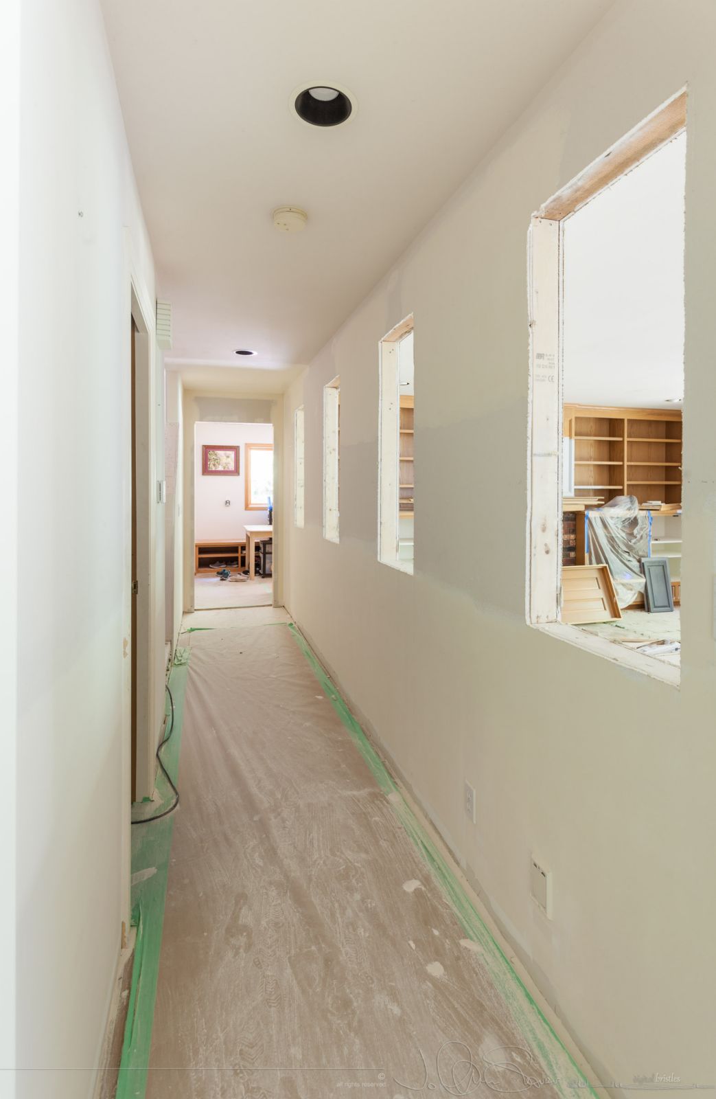 Sanded drywall, ready for texture. June 15th