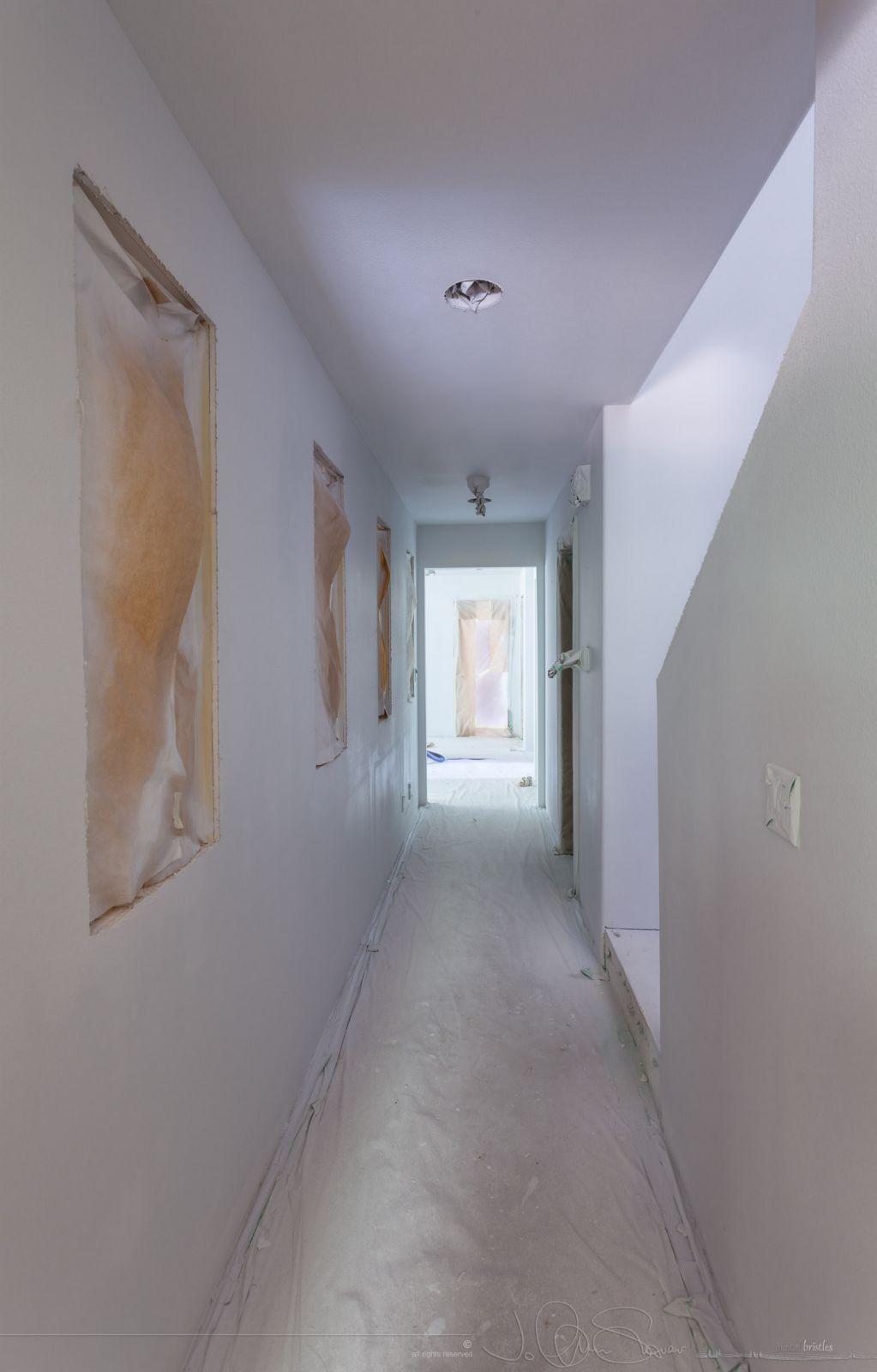 Looking from mud room to kitchen